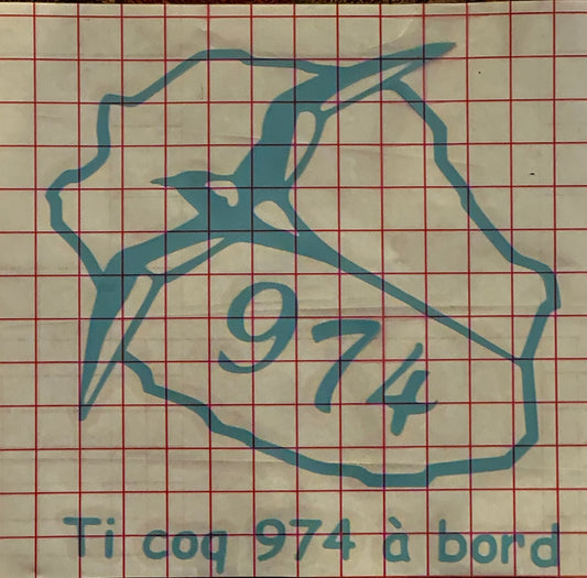 Stiker Ti coq à bord