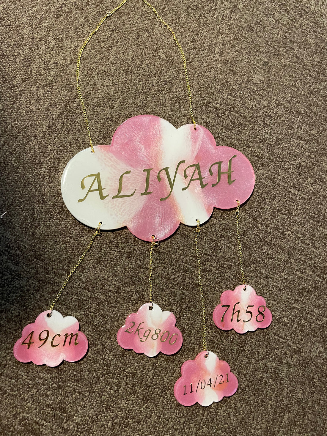 Cadre suspension Nuage pour Décoration Chambre Enfant